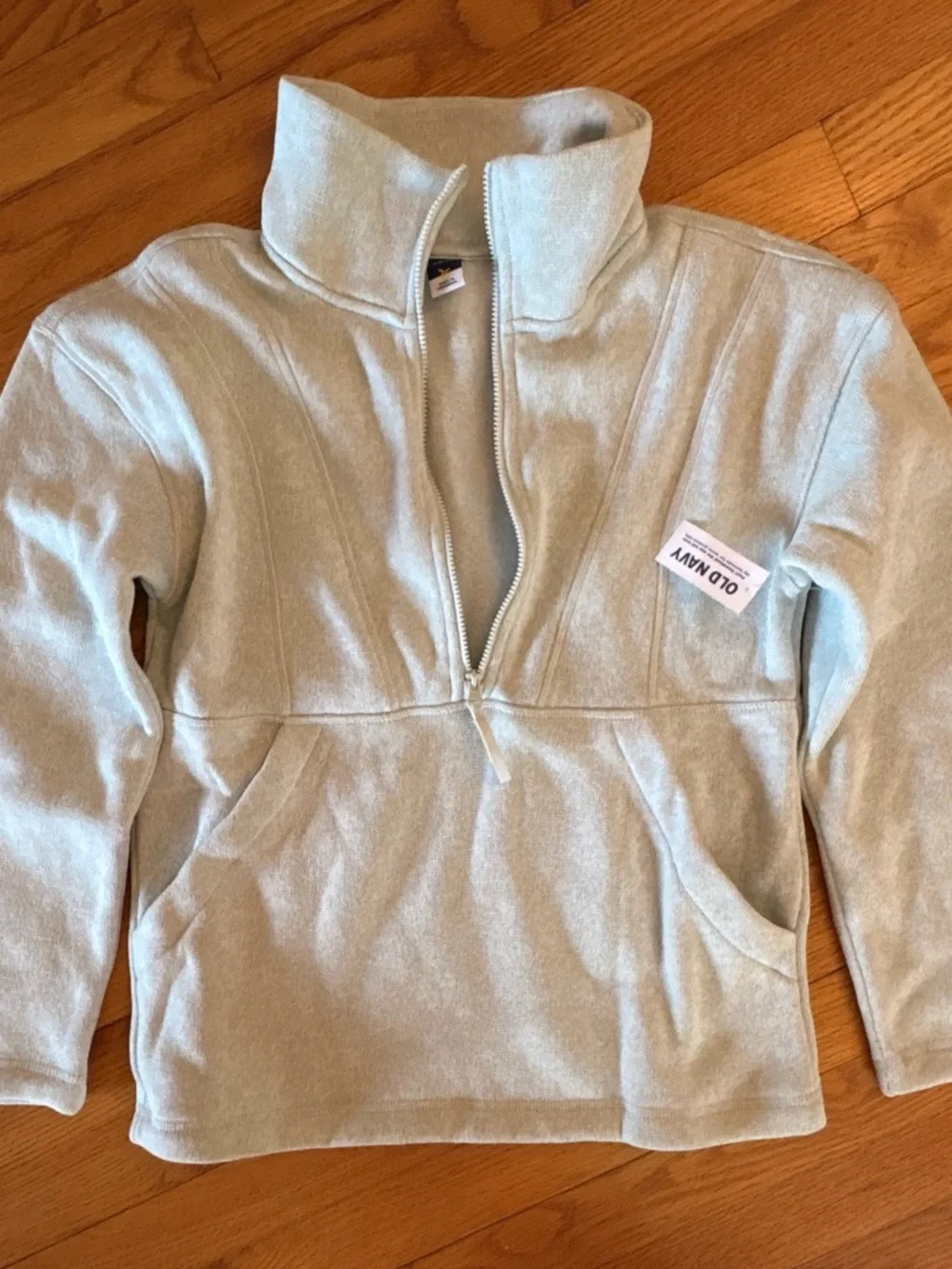 Old Navy Mint Green Half-Zip Fleece Pullover